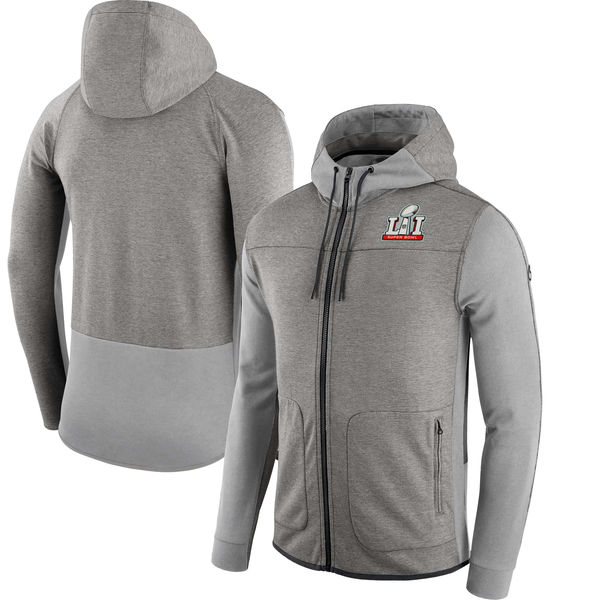 Super Bowl LI Nike Full-Zip Hoodie - Charcoal